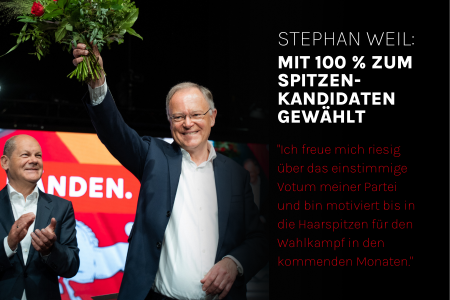 Stephan Weil zum Spitzenkandidaten gewählt